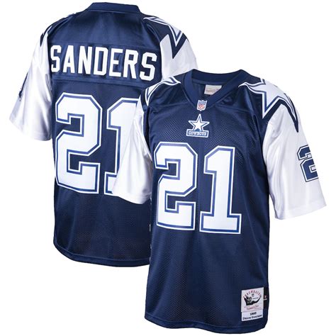 Men's Dallas Cowboys Deion Sanders Mitchell & Ness Navy 1995 Authentic Retired Player Jersey