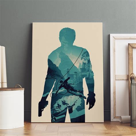 Uncharted Poster Rolled Canvas Print Gaming Room Gift 1 - Etsy