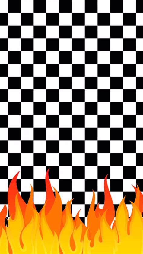 Aesthetic Checkered Flame Wallpaper : Aesthetic Checkered Flame Wallpaper Blue : Aesthetic ...