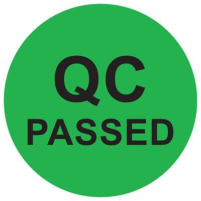 Quality Control QC Passed Labels (Stickers) 15mm diameter | eBay