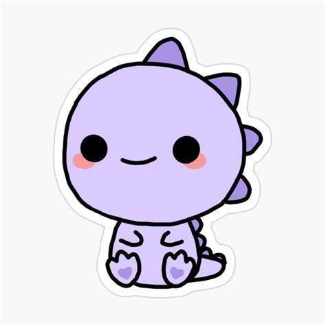 "purple dino" Sticker for Sale by anm0l | Cute easy drawings, Cute doodles, Cute little drawings