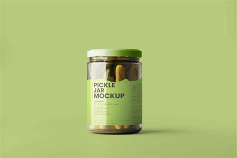 Pickle Jar Mockup - Mockup Free