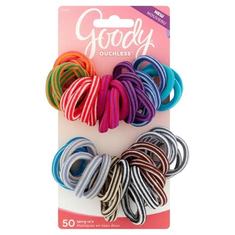 Goody - Goody Ouchless Terry-Os Hair Ties Assorted Color Fabric Hair Bands 50 Ct - Walmart.com ...