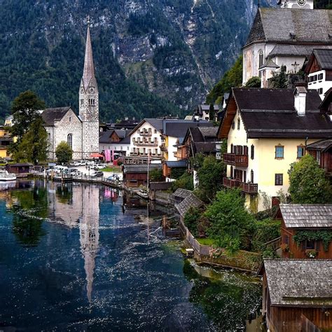 2048x2048 Resolution hallstatt, austria, hallstatt lake Ipad Air Wallpaper - Wallpapers Den