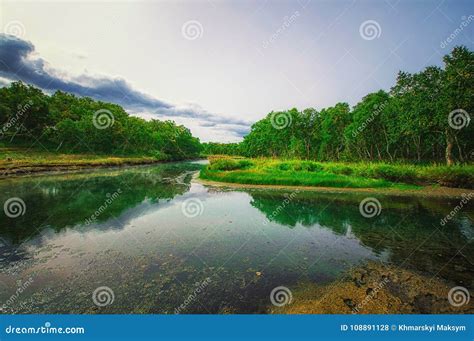 Kamchatka, Nature Park, Russia. Khodutkinskiye Hot Springs at the Foot ...