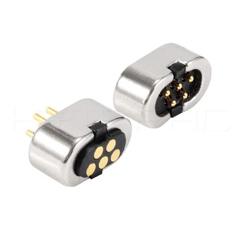 Buy Magnetic Connector 5 Pin Pogo Contacts Male Female Pair M413 Spring ...