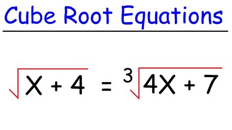 Solving Equations With Cube Roots - YouTube