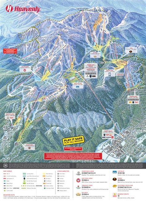 Heavenly Trail Map | Heavenly ski resort, Tahoe trip, Ski resort