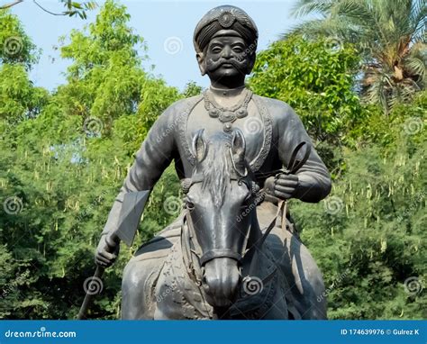 Malhar Rao Holkar Sculptur or Statue Stock Photo - Image of horse, animal: 174639976