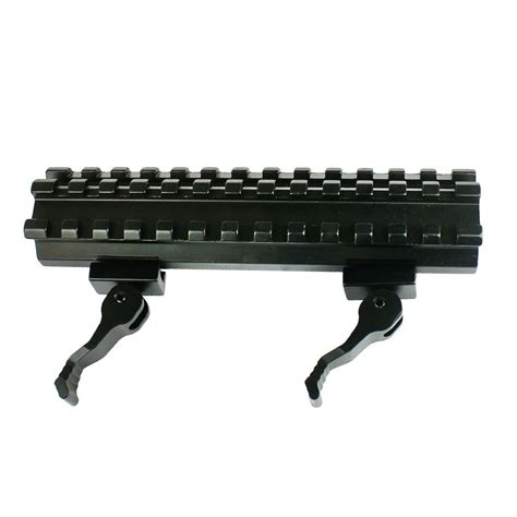 13 Slot Double Rail Quick Detach Picatinny Angle Mount Weaver Rail Sco ...