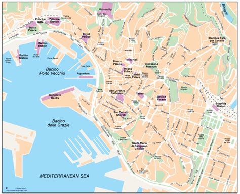 Genoa Vector map. Eps Illustrator Map | Vector World Maps