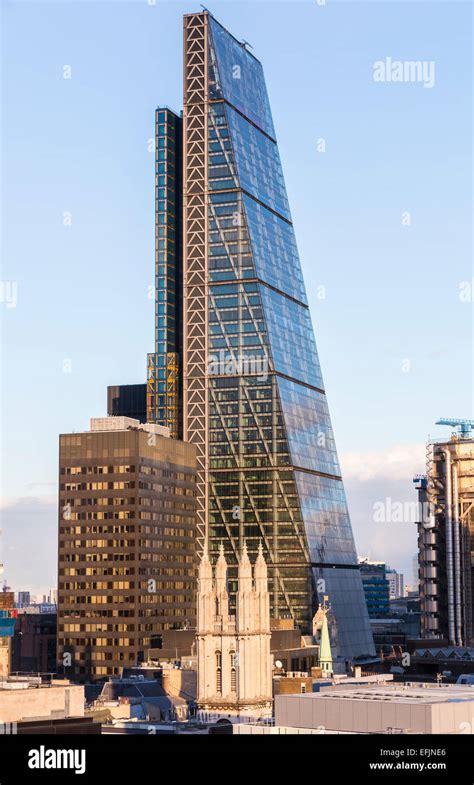 The Cheesegrater building, 122 Leadenhall Street, in the heart of the financial district in the ...