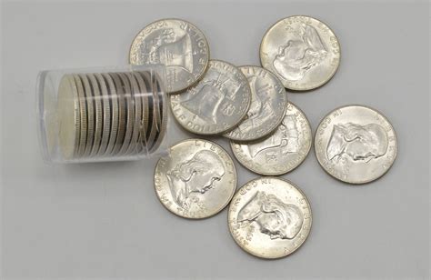 Roll - (20) Choice BU 1963 Franklin Half Dollar Roll - Last Year - Stunning Original Coins ...