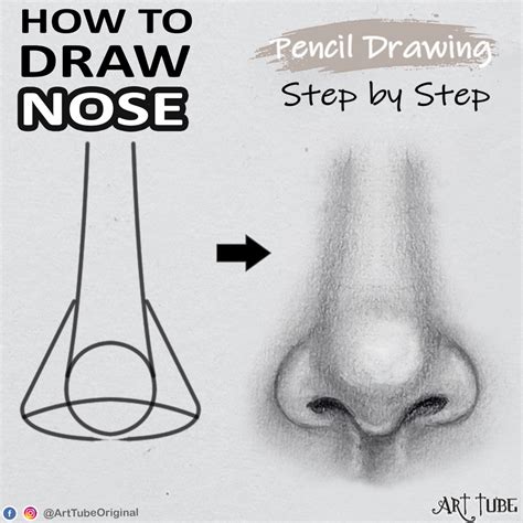 How To Draw A Realistic Nose With Pencil