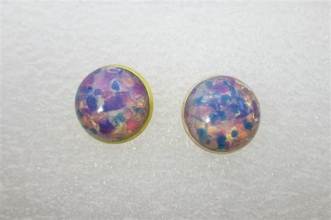 Australian Opal Earrings Fire Opal Earrings Opal Studs Opal