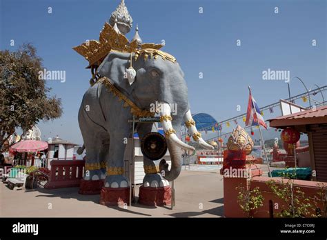 Elephant Statue, Golden Triangle, Thailand Stock Photo - Alamy