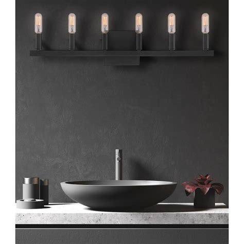 Designers Fountain Pier 60 6-Light Black Modern/Contemporary Vanity ...