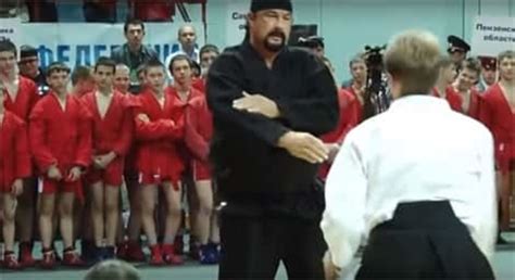 The ever humble Steven Seagal gives master class in Russia - MMA ...