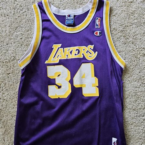 Shaq Lakers Jersey 34 Champion Small #lakers... - Depop