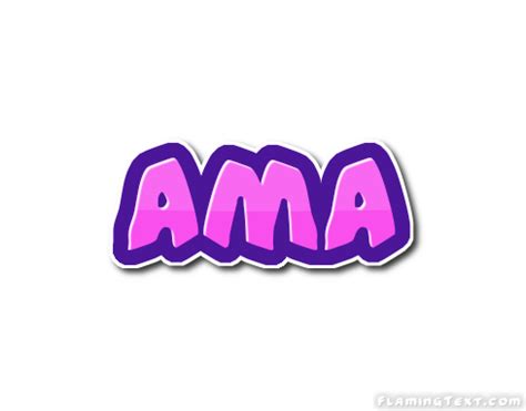 Ama Logo | Free Name Design Tool from Flaming Text