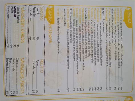 Menu at Il Piatto pizzeria, Casablanca