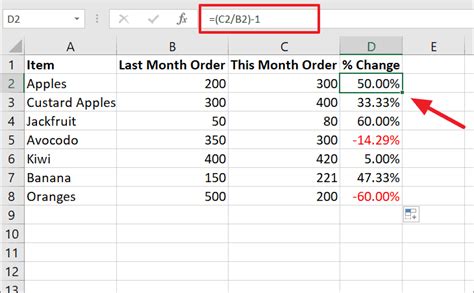 How to Calculate Percent Change in Excel [Formula] - All Things How