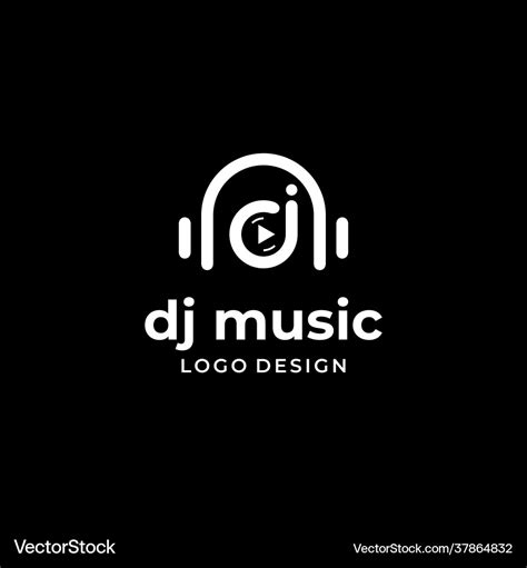 Dj logo Royalty Free Vector Image - VectorStock