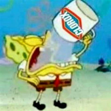 SpongeBob drinking entire Clorox Bleach by J0J0999Ozman on DeviantArt