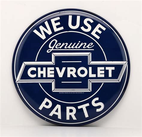 Genuine Chevrolet Parts 14" Round Tin Sign 90169772 - California Car Cover Co.