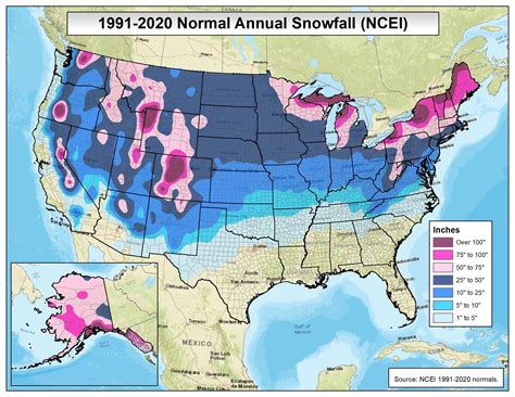 U.S. Annual Normal Snowfall | Lincoln Weather and Climate | Nebraska