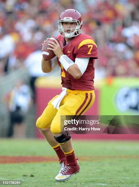 Matt Barkley of the USC Trojans sets to pass during the game against... News Photo - Getty Images