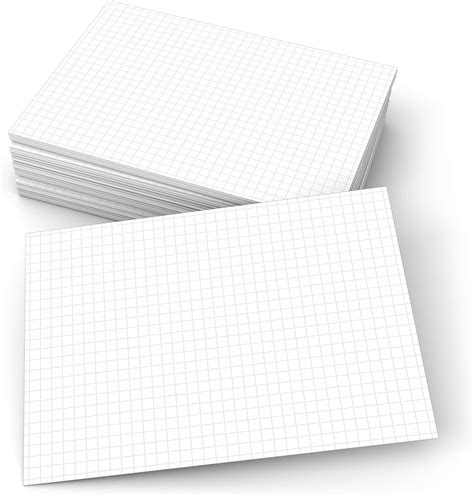 Amazon.com : 321Done Graph Ruled Index Cards, Small Size, 0.25 Grids (Set of 50) 3x5, Double ...