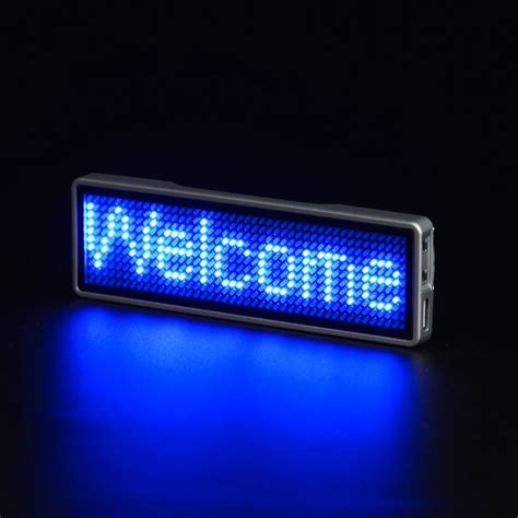 led name badge name tag LED Name Badge Digital display digital badge ...