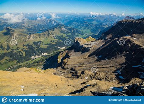 Post-glacial Mountain Landscape in High Alps, Switzerland Stock Image ...