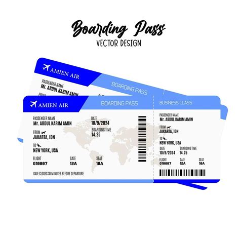 Airlines ticket design template vector 24256817 Vector Art at Vecteezy