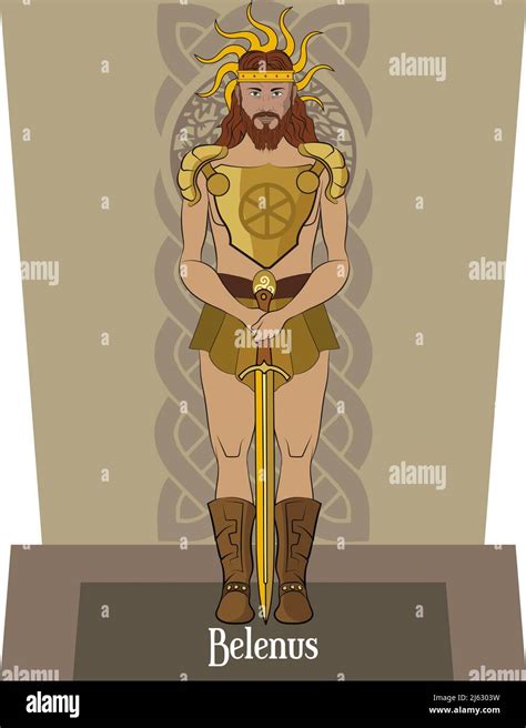 Illustration vector isolated of celtic god Belenus Stock Vector Image & Art - Alamy