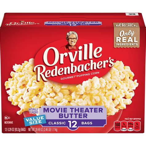 Orville Redenbachers Movie Theater Butter Microwave Popcorn 3.29 Oz 12 Ct - Walmart.com