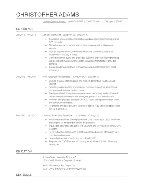 Clinical Pharmacist Resume Examples and Tips - Zippia