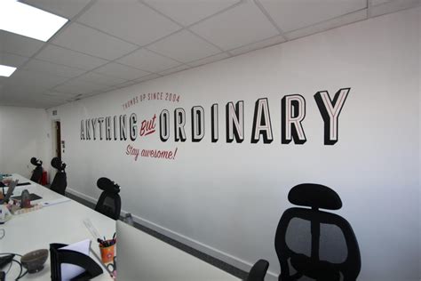 Branded wall graphic https://www.wallboss.co.uk/pages/office-branding #graphic #branding #office ...