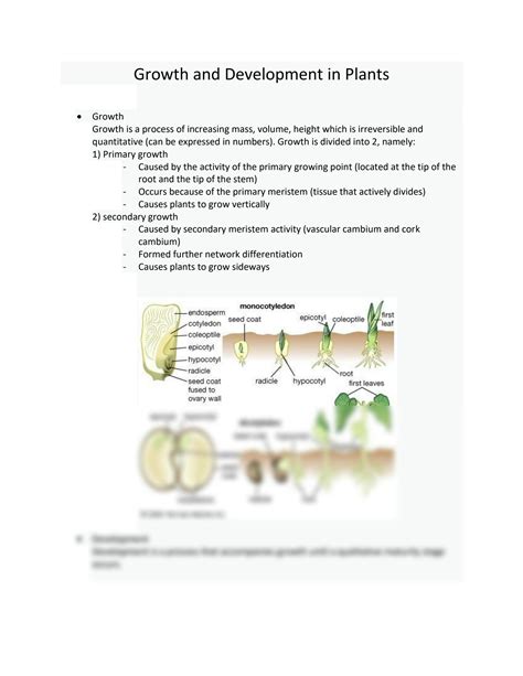 SOLUTION: Growth and development in plants - Studypool