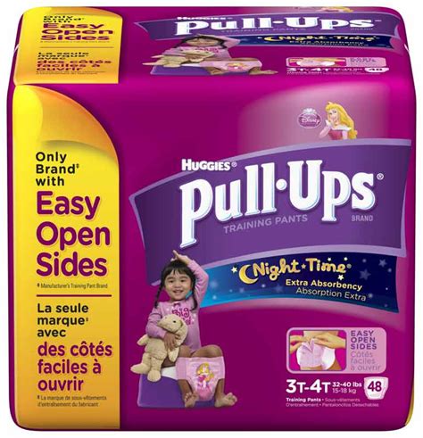 Amazon.com: Huggies Pull-Ups Training Pants, Nighttime, Girls, 3T-4T ...