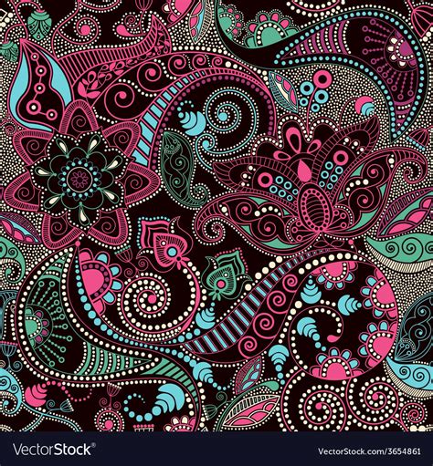 Colorful floral seamless pattern Royalty Free Vector Image