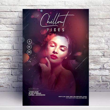 Chillout Vibe Party PSD Flyer Template - Flyer & Poster Templates - Free PSD Templates