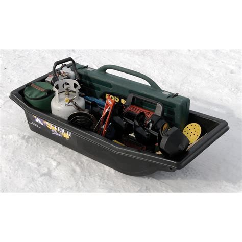 Small Otter® Sled, Black - 131773, Ice Fishing Shelters & Sleds at Sportsman's Guide