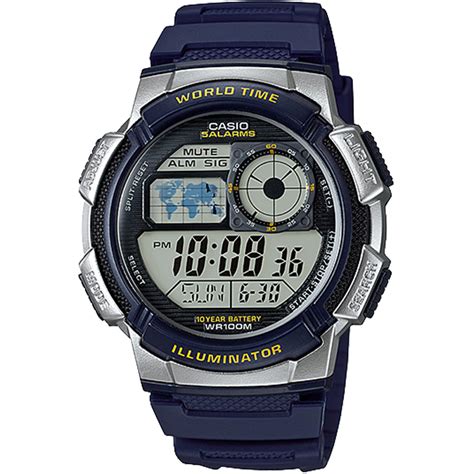 AE1000W-2AV | Illuminator Blue and Silver Digital Watch | CASIO