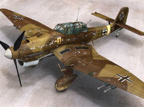 Junkers Ju 87D Stuka by Hankster 3D model (cg) | Model airplanes, Aircraft modeling, Military ...