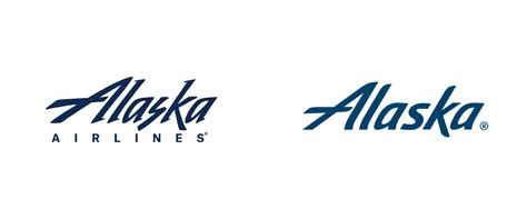 the alaska airlines and alaska airlines logos are seen in this ...