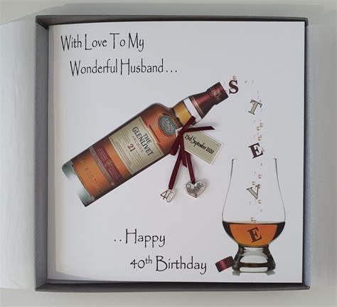 Personalised 40th Birthday Card Husband Whisky Any Relation | Etsy