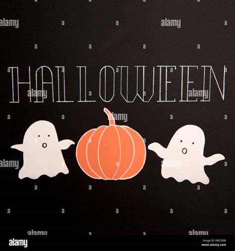 Typeface text for halloween logo with traditional symbols handwritten ...