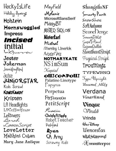 More fonts | Fancy fonts, Types of font styles, Word fonts